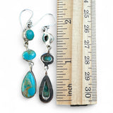 Kingman mine Turquoise Solid 925 Sterling Silver Earrings
