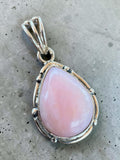 Pink Opal Solid 925 Sterling Silver Pendant