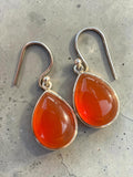 Carnelian Solid 925 Sterling Silver Earrings