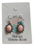 Pink Queen Conch Solid 925 Sterling Silver Earrings