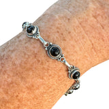 Black Onyx Solid 925 Sterling Silver Bracelet