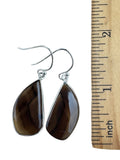 Montana Agate Solid 925 Sterling Silver Earrings