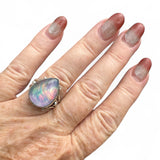 Aurora Opal Solid 925 Sterling Silver Ring 10