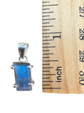Faceted Labradorite Solid 925 Sterling Silver Pendant