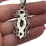 Kingman Copper Turquoise Solid 925 Sterling Silver Pendant