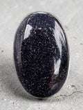 Blue Sandstone Solid 925 Sterling Silver Ring 9