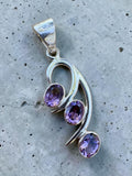 Amethyst Solid 925 Sterling Silver Pendant