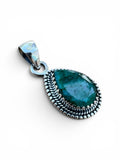 Emerald Solid 925 Sterling Silver Pendant