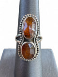 Orange Kyanite Solid 925 Sterling Silver Ring 7