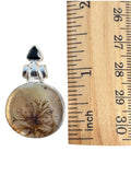 Scenic Agate & Onyx Solid 925 Sterling Silver Pendant