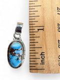 Golden Hills Turquoise Solid 925 Sterling Silver Pendant