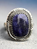 Blue Sapphire Solid 925 Sterling Silver Ring 9.5