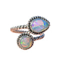 Ethiopian Opal Solid 925 Sterling Silver Ring ADJ