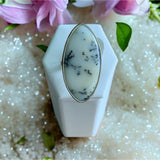Dendritic Opal Solid 925 Sterling Silver Ring 7.5