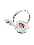 Kingman Cherry Blossom Dahlia Solid 925 Sterling Silver Ring 6