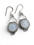 Moonstone Solid 925 Sterling Silver Earrings