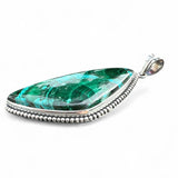 Malachite & Azurite Solid 925 Sterling Silver Pendant