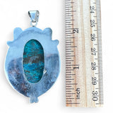 Chrysocolla Solid 925 Sterling Silver Pendant
