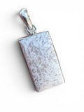White Scolecite Solid 925 Sterling Silver Pendant