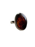 Baltic Amber Solid 925 Sterling Silver Ring 7.5