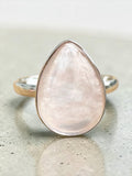 Rose Quartz Solid 925 Sterling Silver Ring 6