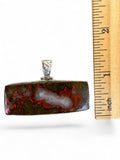 Seam Agate Solid 925 Sterling Silver Pendant