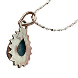 Caribbean Larimar Solid 925 Sterling Silver Necklace