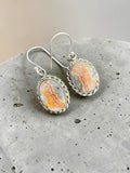 Crazy Lace Agate Solid 925 Sterling Silver Earrings