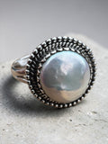 Pearl Solid 925 Sterling Silver Ring 10