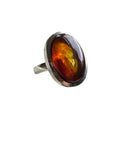 Baltic Amber Solid 925 Sterling Silver Ring 7