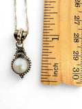 Freshwater Pearl Solid 925 Sterling Silver Pendant with chain