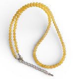 4 mm Yellow Jade Beaded Necklace