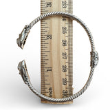 Bali Blue Topaz Solid 925 Sterling Silver Cuff Bracelet