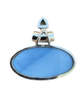 Owyhee Opal & Blue Topaz Solid 925 Sterling Silver Pendant