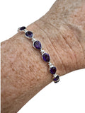 Amethyst Solid 925 Sterling Silver Bracelet