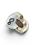 Kingman Purple Mojave Turquoise Solid 925 Sterling Silver Ring 8