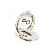 Kingman Pink Dahlia Turquoise Solid 925 Sterling Silver Ring 8