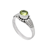 Peridot Solid 925 Sterling Silver Ring 7