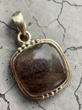 Basaltic Matrix Opal Solid 925 Sterling Silver Pendant