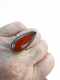 Carnelian Solid 925 Sterling Silver Ring size 8