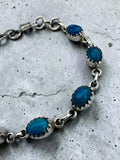 Paraiba Blue Opal Solid 925 Sterling Silver Bracelet