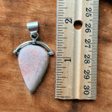 Pink Scolecite Solid 925 Sterling Silver Pendant