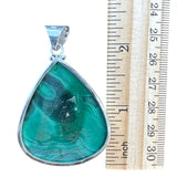 Malachite Solid 925 Sterling Silver Pendant