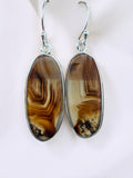 Montana Agate Solid 925 Sterling Silver Earrings
