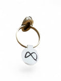 White Buffalo Solid 925 Sterling Silver Ring 8