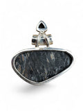 Nuumite & Black Onyx Solid 925 Sterling Silver Pendant