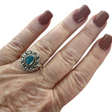 Neon Blue Apatite Solid 925 Sterling Silver Ring 9