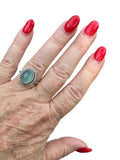 Aqua Chalcedony Solid 925 Sterling Silver Ring 9