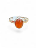 Carnelian Solid 925 Sterling Silver Ring 8.5