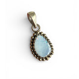Dainty Australian Opal Solid 925 Sterling Silver Pendant